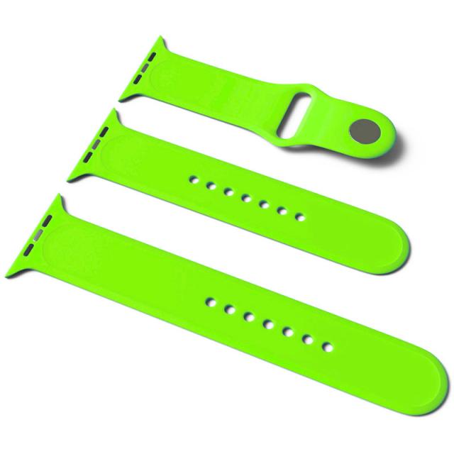 foto силиконовый ремешок для apple watch sport band 38 / 40 (s/m & m/l) 3pcs (салатовый / neon green)