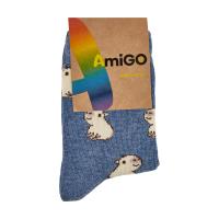 foto шкарпетки дитячі amigo капібара, темно-сині, розмір 18-20