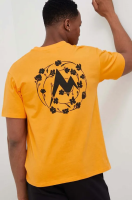 foto бавовняна футболка marmot колір жовтий з принтом