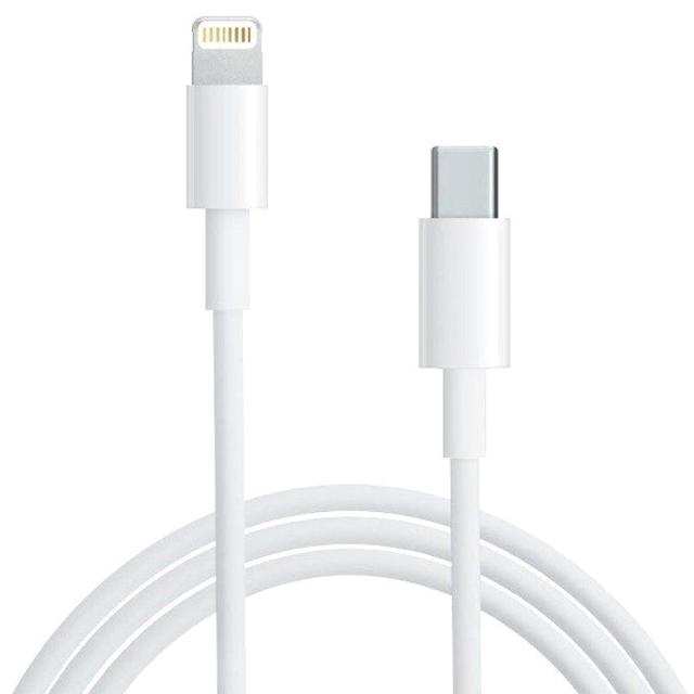 foto дата кабель foxconn для apple iphone type-c to lightning  (aaa grade) (1m) (box) (білий)