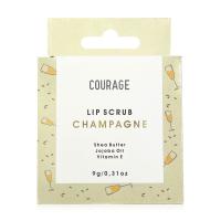 foto скраб для губ courage lip scrub champange з олією ши та жожоба, 9 г