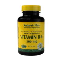 foto харчова добавка вітаміни в таблетках naturesplus vitamin b6 вітамін b6 500 мг, 90 шт