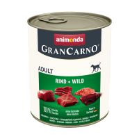 foto вологий корм для собак animonda grancarno adult beef + game з яловичиною та дичиною, 800 г