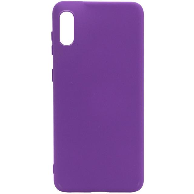 foto чохол silicone cover full without logo (a) для samsung galaxy a02 (фіолетовий / purple)