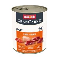 foto вологий корм для собак animonda grancarno adult beef + chicken з яловичиною та куркою, 800 г