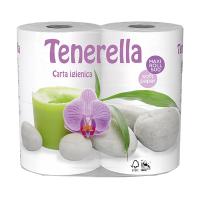 foto туалетний папір tenerella білий, 2-шаровий, 500 відривів, 4 шт