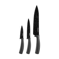 foto набір ножів ardesto black mars з неіржавки чорної сталі та пластиковими ручками, 3 предмета (ar2103bb)