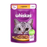 foto вологий корм для дорослих кішок whiskas з куркою в желе, 85 г