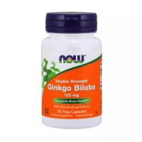 foto харчова добавка в капсулах now foods double strength ginkgo biloba гінкго білоба 120 мг, 50 шт