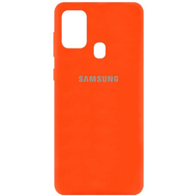 foto чохол silicone cover full protective (aa) для samsung galaxy m31 (помаранчевий / neon orange)