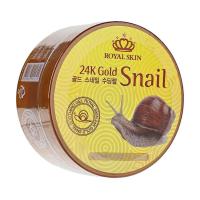 foto заспокійливий гель royal skin snail soothing gel з муцином равлика та 24-каратним золотом, 300 мл