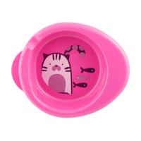 foto дитяча термостійка тарілка chicco warmy plate від 6 міс, рожева (16000.10)