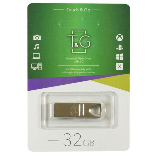 foto флеш-драйв usb flash drive t & g 117 metal series 32gb (срібний)
