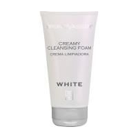 foto очищувальна пінка для обличчя bruno vassari white creamy cleansing foam, 150 мл