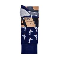 foto набір шкарпеток чоловічих amigo високі, темно-сині з гусями, розмір 29 (2 пари)