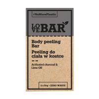foto концентрований пілінг для тіла love bar body peeling bar з активованим вугіллям та олією лайма, 2*30 г
