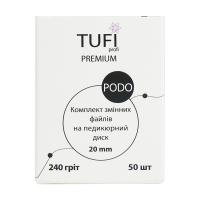 foto змінні файли для педикюрного диска tufi profi podo 240 грит, 50 шт (101570)