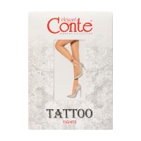 foto фантазійні колготки жіночі conte elegant tattoo 20с-17сп, з малюнком light love, 20 den, 003 bronz, розмір 4