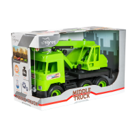 foto іграшка tigres middle truck кран, зелений, від 3 років, в коробці, (39483)