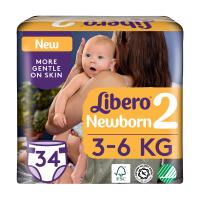 foto дитячі підгузки libero newborn розмір 2 (3-6 кг), 34 шт