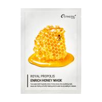 foto живильна тканинна маска для обличчя esthetic house royal propolis enrich honey mask на основі маточного молочка та прополісу, 25 мл