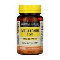 foto дієтична добавка в таблетках mason natural melatonin мелатонін 3 мг, 60 шт