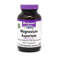 foto харчова добавка в капсулах bluebonnet nutrition magnesium aspartate аспартат магнію, 400 мг, 100 шт