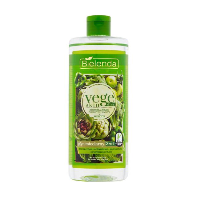 foto міцелярна вода bielenda vege skin diet для змішаної і жирної шкіри, 500 мл