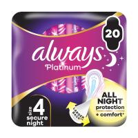 foto гігієнічні прокладки always platinum secure night, розмір 4, 20 шт