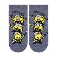 foto укорочені шкарпетки дитячі брестские minions 3095, 706 темно-сірий меланж, розмір 23-24