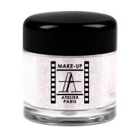 foto розсипчаста перламутрова пудра для повік make-up atelier paris pearl powder pp05 holographic white pink, 4 г