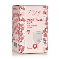 foto менструальна чаша lingery з медичного силікону, біла, розмір s, 1 шт