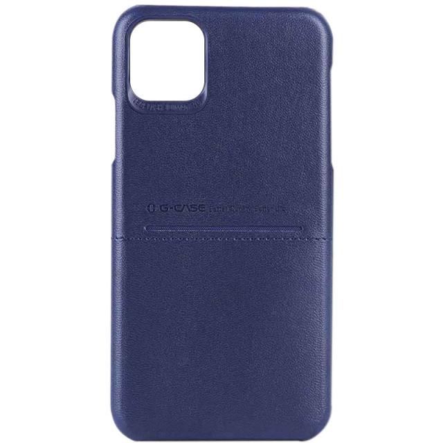 foto шкіряна накладка g-case cardcool series для apple iphone 13 pro (6.1") (синій)