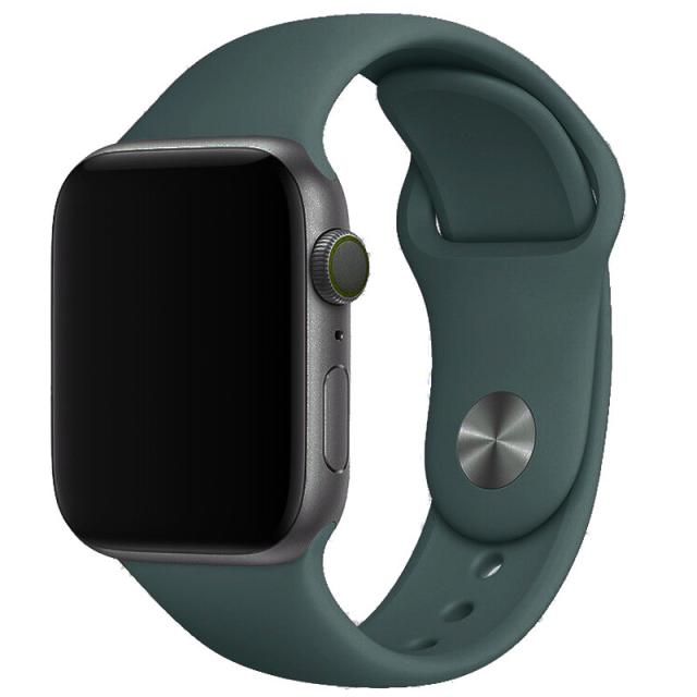 foto силиконовый ремешок для apple watch 38mm / 40mm (зеленый / dark green)