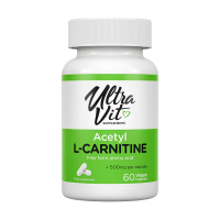 foto дієтична добавка у веганських капсулах ultravit acetyl l-carnitine ацетил l-карнітин 500 мг, 60 шт