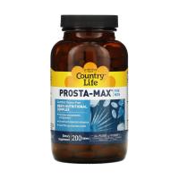 foto харчова добавка вітамінно-мінеральний комплекс в таблетках country life prosta max for men для чоловіків, 200 шт