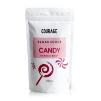 foto цукровий скраб для тіла courage candy hands & body sugar scrub цукерка, 250 г