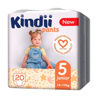 foto підгузки-трусики kindii pants розмір 5 junior (12-17 кг), 20 шт