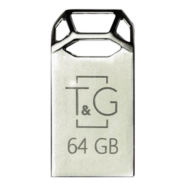 foto флеш-драйв usb flash drive t & g 110 metal series 64gb (срібний)
