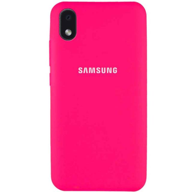 foto чохол silicone cover full protective (aa) для samsung galaxy a01 core (рожевий / barbie pink)