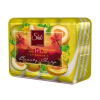 foto мило тверде shik beauty soap 1+1 персидська диня та живильний крем, з вітаміном е, 4*90 г (екопак)