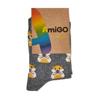 foto шкарпетки дитячі amigo хом'як, сірі, розмір 18-20