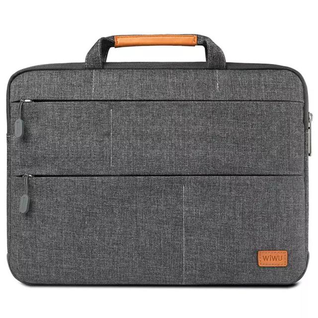 foto сумка для ноутбука wiwu laptop stand bag 15.4" (сірий)