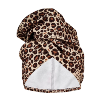 foto рушник-тюрбан для волосся glov super absorbent hair wrap cheetah