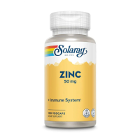 foto дієтична добавка в вегетаріанських капсулах solaray zinc цинк 50 мг, 100 шт
