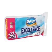 foto туалетний папір ooops! excellence lotion білий, 3-шаровий, 150 відривів, 16 рулонів