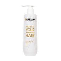 foto очищувальний шампунь для волосся luxliss keratin deep cleansing shampoo на основі кератину, 500 мл