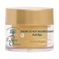 foto антивіковий нічний бальзам для обличчя le petit olivier organic care anti-aging night balm з аргановою олією, 50 мл
