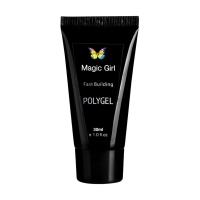 foto полігель для нарощування нігтів magic girl polygel no.1 молочний, 30 мл (туба)