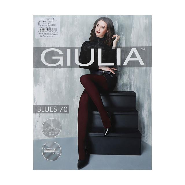 foto колготки жіночі giulia blues 3d класичні, без шортиків, 70 den, blackberry, розмір 4